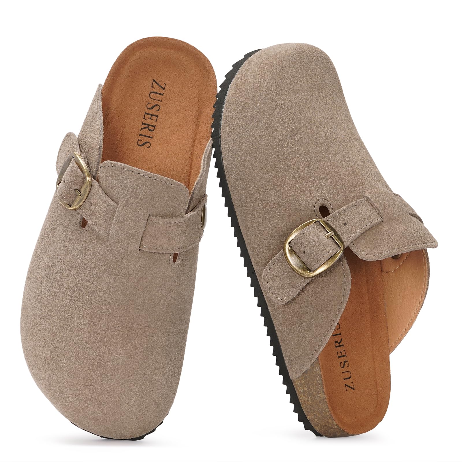 ZUSERIS Kids Suede Clogs Boys Girls Cork Potato Shoes | Slip-On Leather Mules,Adjustable Buckle,Clogs for Little Kids Boys Girls Youth,Indoor Outdoor Sandals - pokemaZUSERIS Kids Suede Clogs Boys Girls Cork Potato Shoes | Slip-On Leather Mules,Adjustable Buckle,Clogs for Little Kids Boys Girls Youth,Indoor Outdoor Sandals