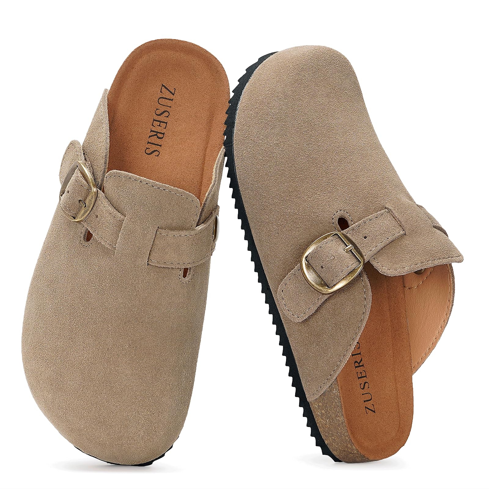 ZUSERIS Kids Suede Clogs Boys Girls Cork Potato Shoes | Slip-On Leather Mules,Adjustable Buckle,Clogs for Little Kids Boys Girls Youth,Indoor Outdoor Sandals - pokemaZUSERIS Kids Suede Clogs Boys Girls Cork Potato Shoes | Slip-On Leather Mules,Adjustable Buckle,Clogs for Little Kids Boys Girls Youth,Indoor Outdoor Sandals