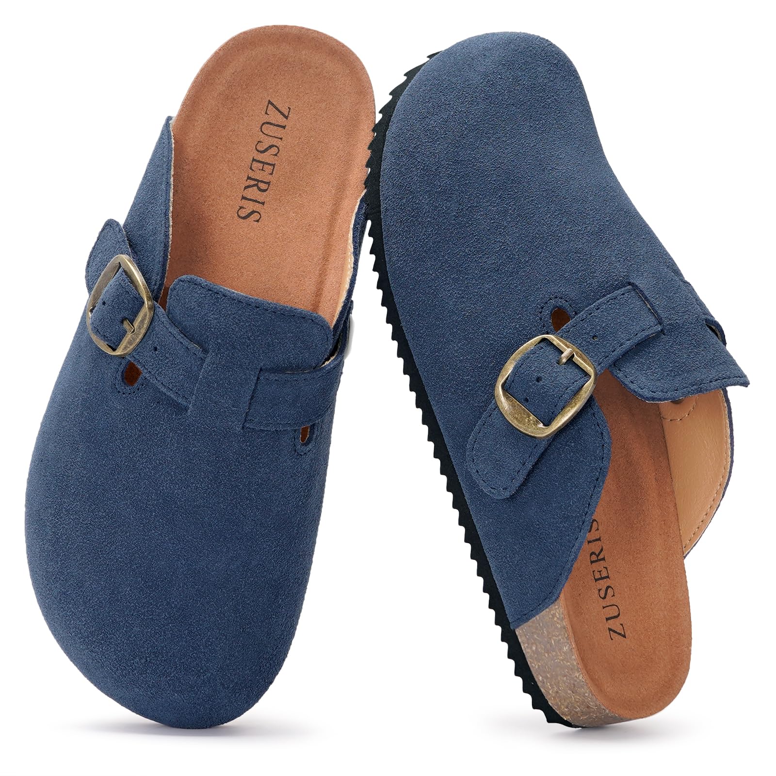 ZUSERIS Kids Suede Clogs Boys Girls Cork Potato Shoes | Slip-On Leather Mules,Adjustable Buckle,Clogs for Little Kids Boys Girls Youth,Indoor Outdoor Sandals - pokemaZUSERIS Kids Suede Clogs Boys Girls Cork Potato Shoes | Slip-On Leather Mules,Adjustable Buckle,Clogs for Little Kids Boys Girls Youth,Indoor Outdoor Sandals